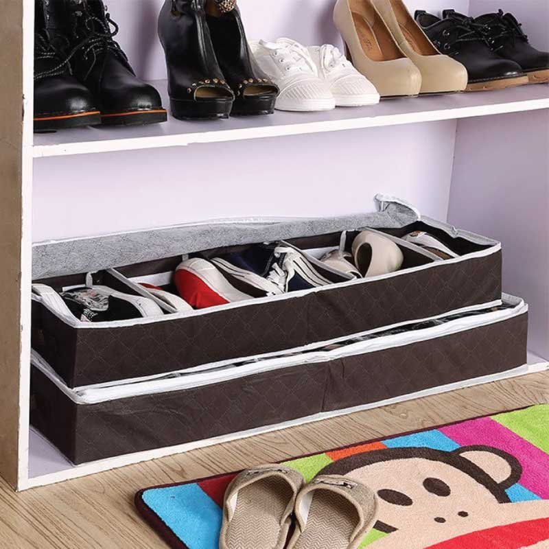 PORTABLE-FOLDING-UNDER-BED-SHOES-ORGANIZER-F1.jpg ortable Folding Under Bed Shoes Organizer - Image 1